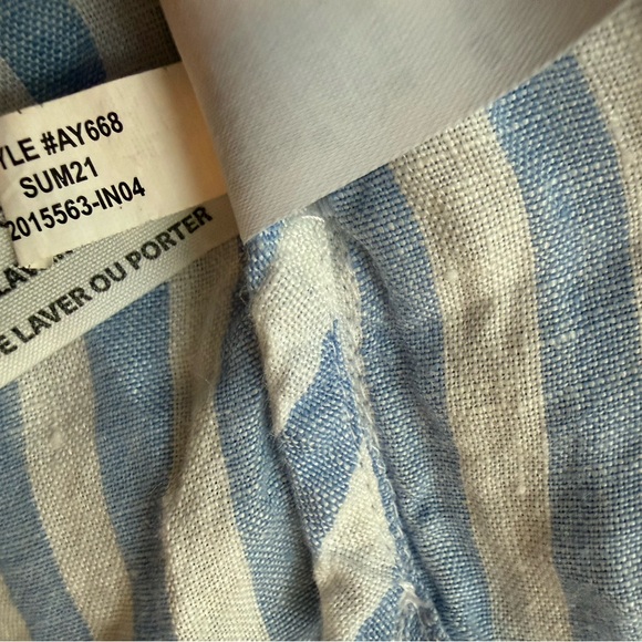 J. Crew Relaxed Fit Irish Linen Shirt Small Short Sleeve Baird McNutt size L - Picture 7 of 7